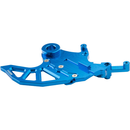 Tusk Rear Brake Caliper Support w/ Brake Disc Guard & Caliper Guard Kit Blue