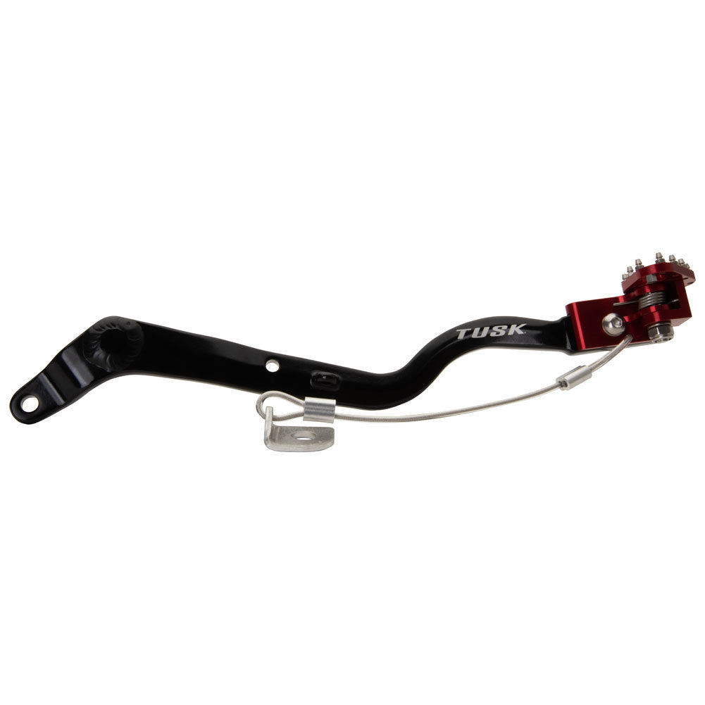 Tusk Aluminum Brake Pedal Red Tip