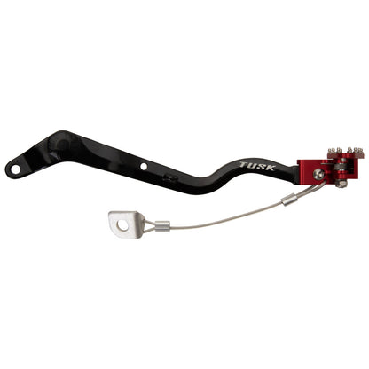 Tusk Aluminum Brake Pedal Red Tip