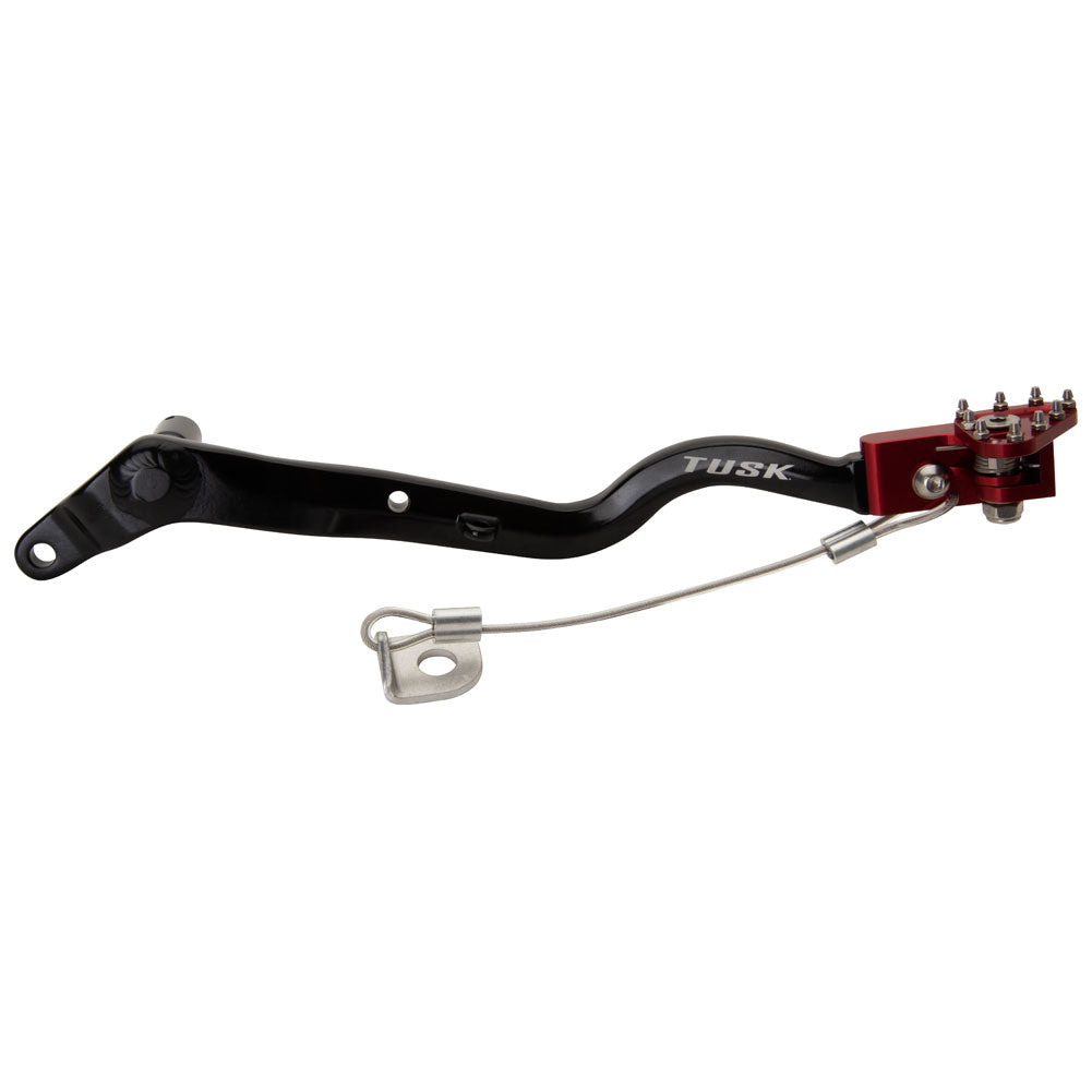 Tusk Aluminum Brake Pedal Red Tip