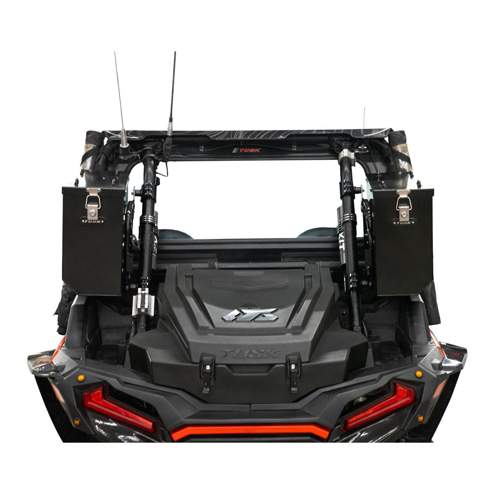 Tusk UTV Quick Release Cargo System - Cage Mounted Medium Box Left & Right Pair Black