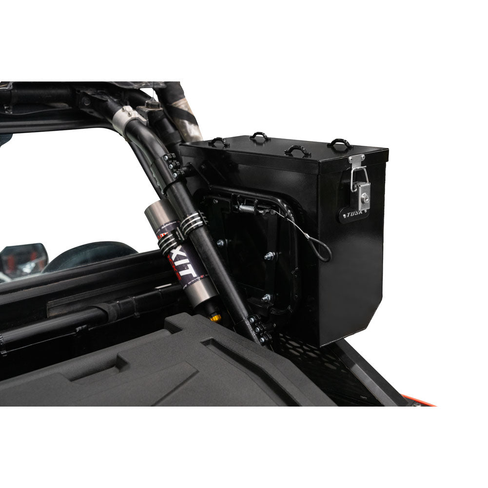 Tusk UTV Quick Release Cargo System - Cage Mounted Medium Box Left & Right Pair Black