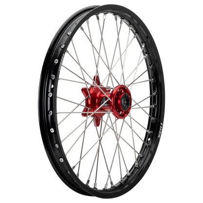 Tusk Impact Complete Wheel - Front 21 x 1.60 Silver Rim/Silver Spoke/Orange Hub