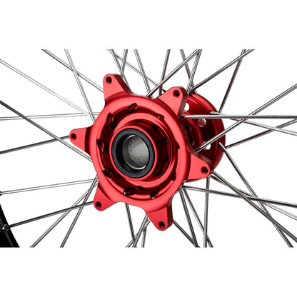Tusk Impact Complete Wheel - Front 21 x 1.60 Silver Rim/Silver Spoke/Orange Hub