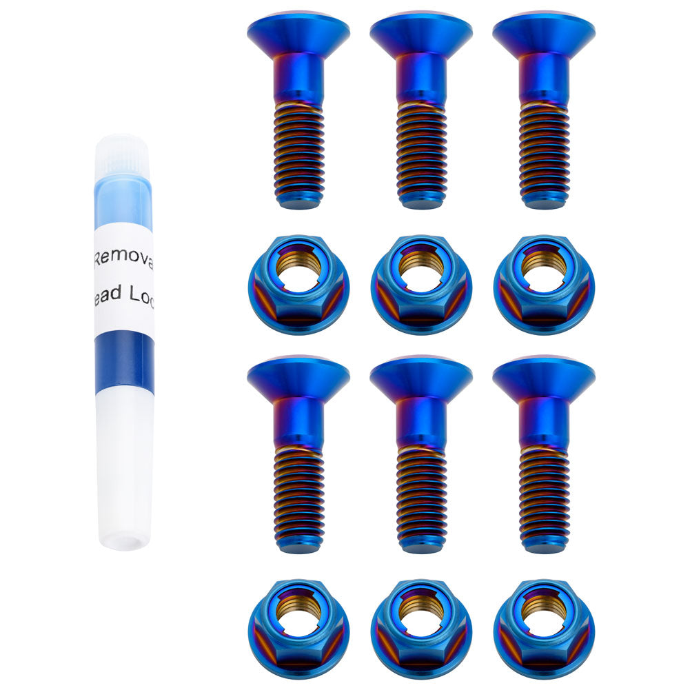 Tusk Titanium Sprocket Bolt Kit Burnt Blue