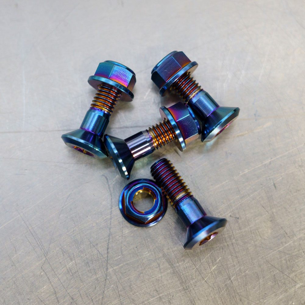 Tusk Titanium Sprocket Bolt Kit Burnt Blue