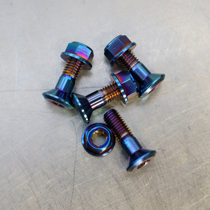 Tusk Titanium Sprocket Bolt Kit Burnt Blue
