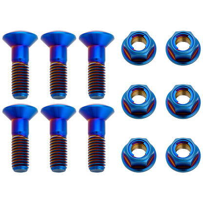 Tusk Titanium Sprocket Bolt Kit Burnt Blue