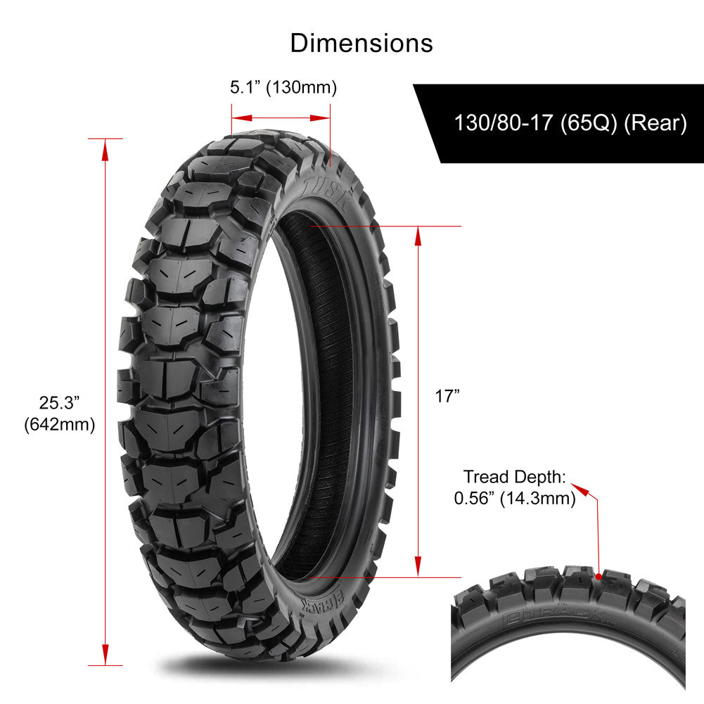 Tusk 2Track Adventure Tire Rear