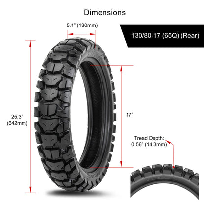 Tusk 2Track Adventure Tire Rear