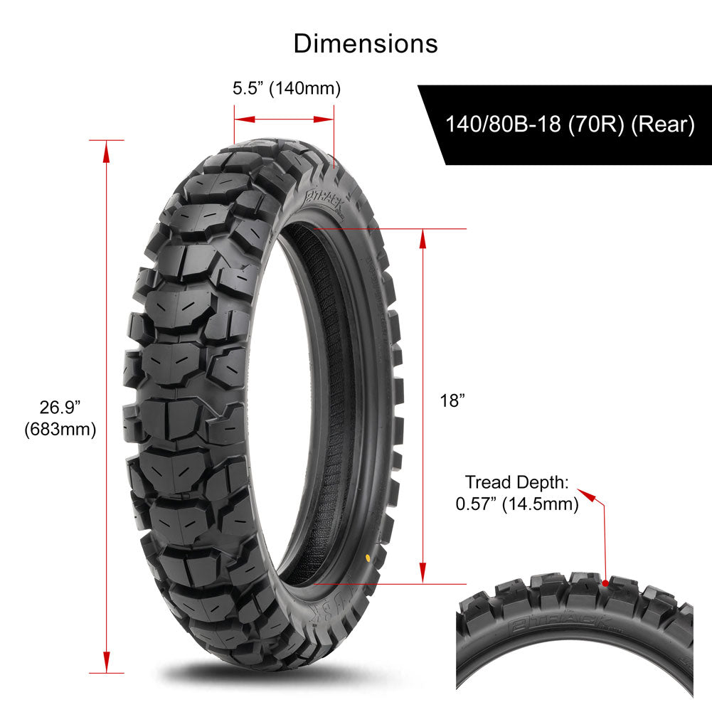 Tusk 2Track Adventure Tire Rear