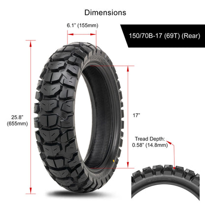 Tusk 2Track Adventure Tire Rear