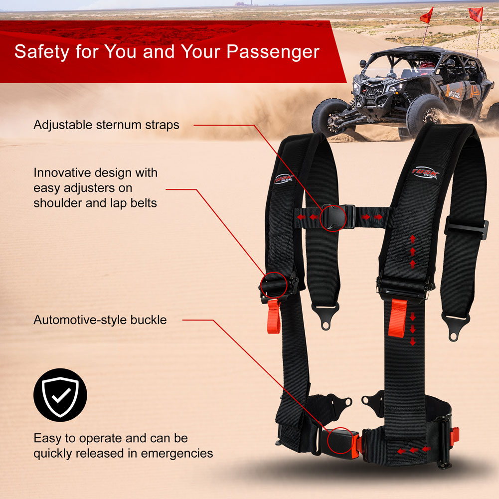 Tusk 4 Point 3 inch H-Style Safety Harness