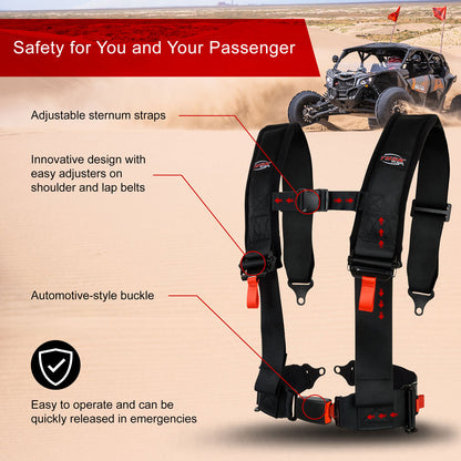 Tusk 4 Point 3 inch H-Style Safety Harness