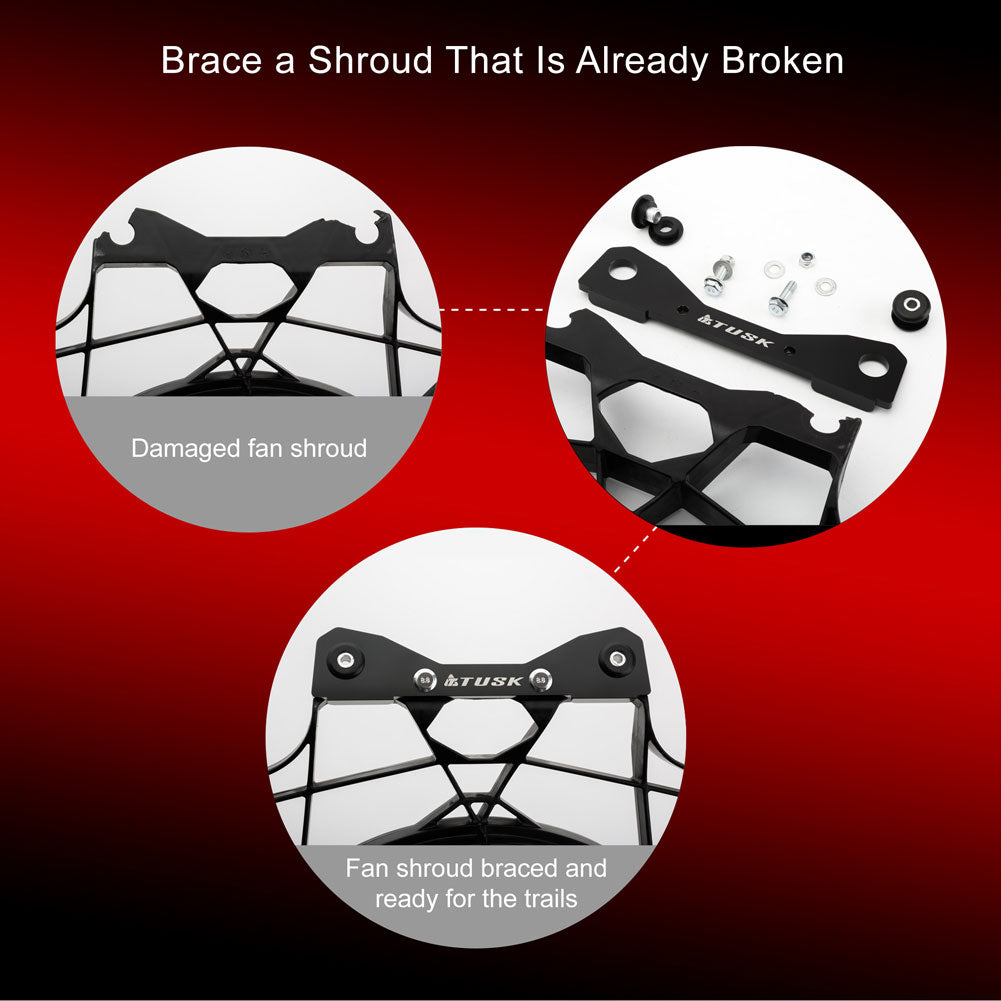 Tusk Fan Shroud Support Bracket Black
