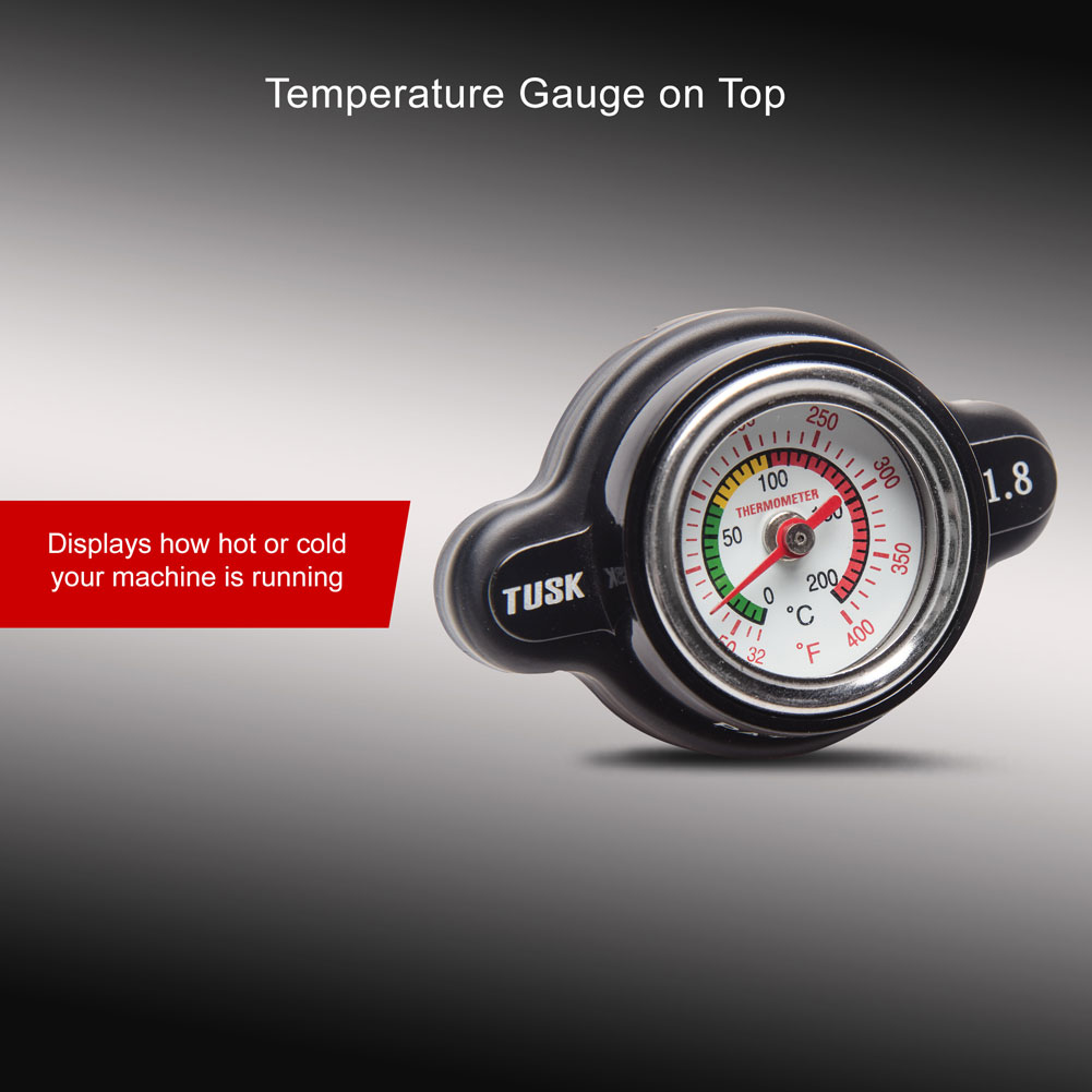 Tusk High Pressure Radiator Cap with Temperature Gauge 1.8 Bar