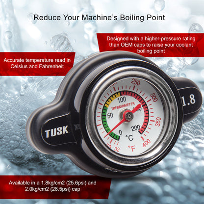 Tusk High Pressure Radiator Cap with Temperature Gauge 1.8 Bar