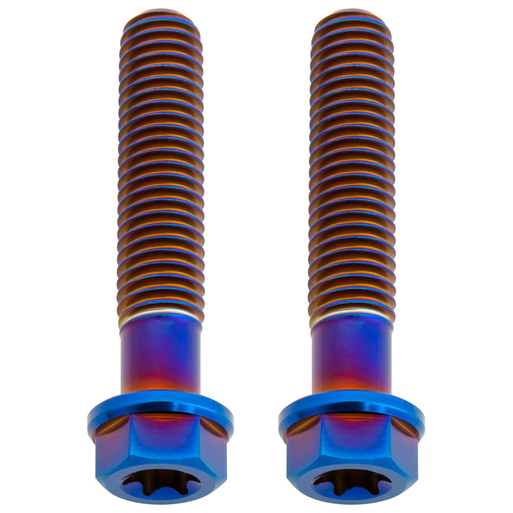 Tusk Titanium Front Brake Caliper Bolt Kit Burnt Blue