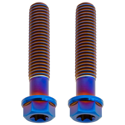 Tusk Titanium Front Brake Caliper Bolt Kit Burnt Blue