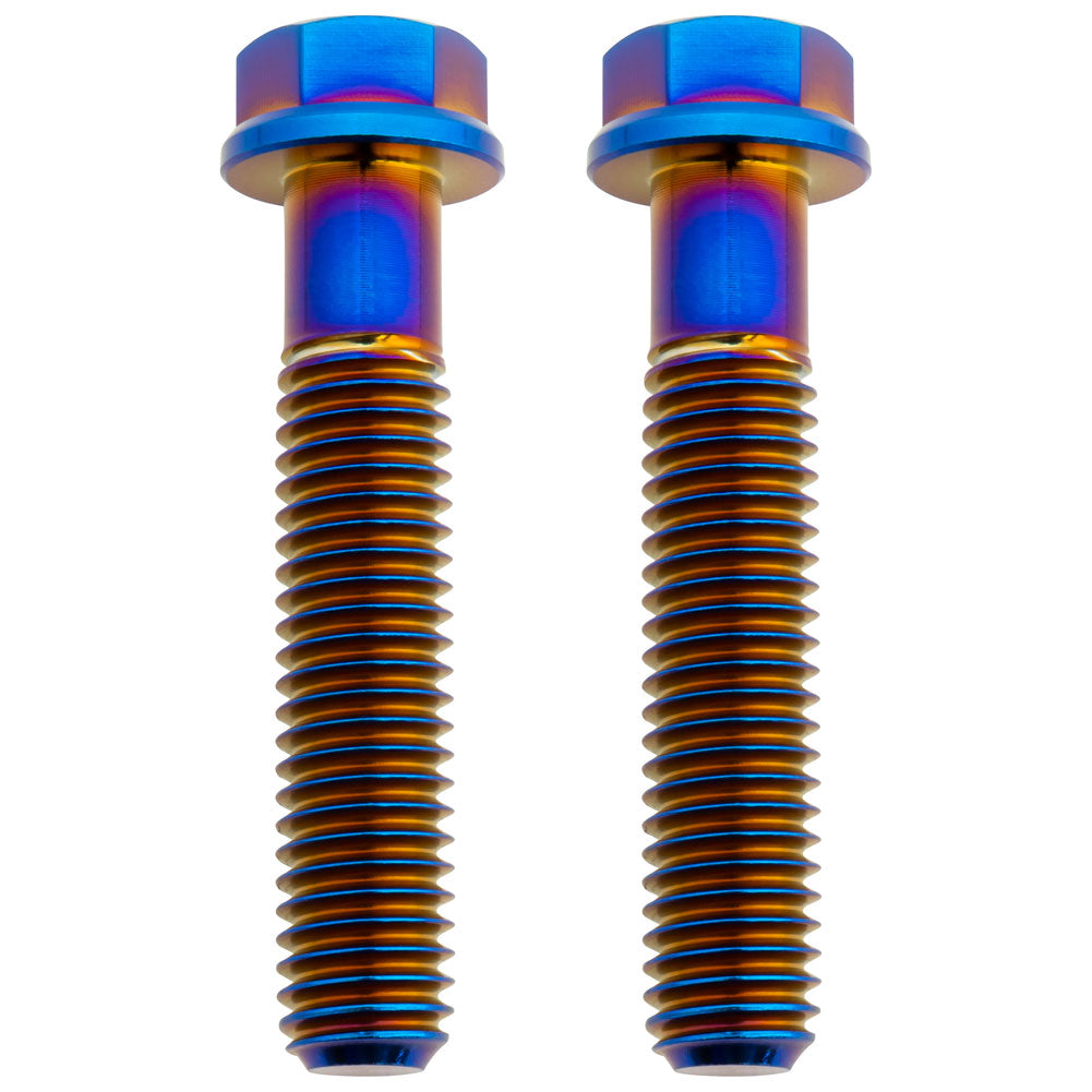 Tusk Titanium Front Brake Caliper Bolt Kit Burnt Blue