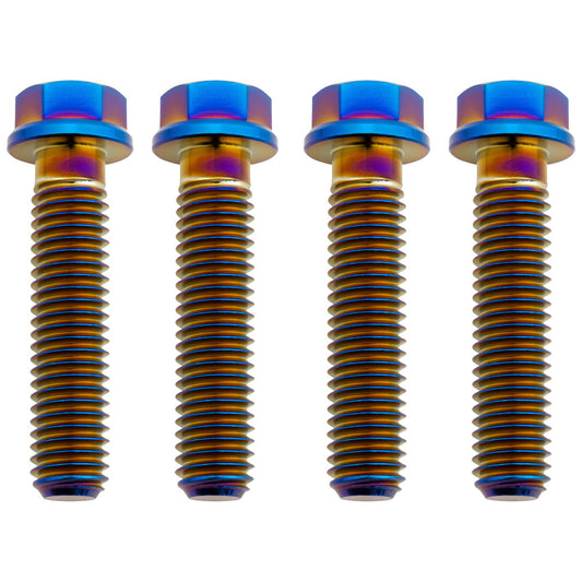 Tusk Titanium Handlebar Clamp Bolt Kit Burnt Blue