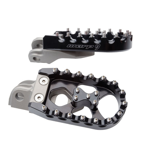 Warp 9 Adventure Foot Pegs Black