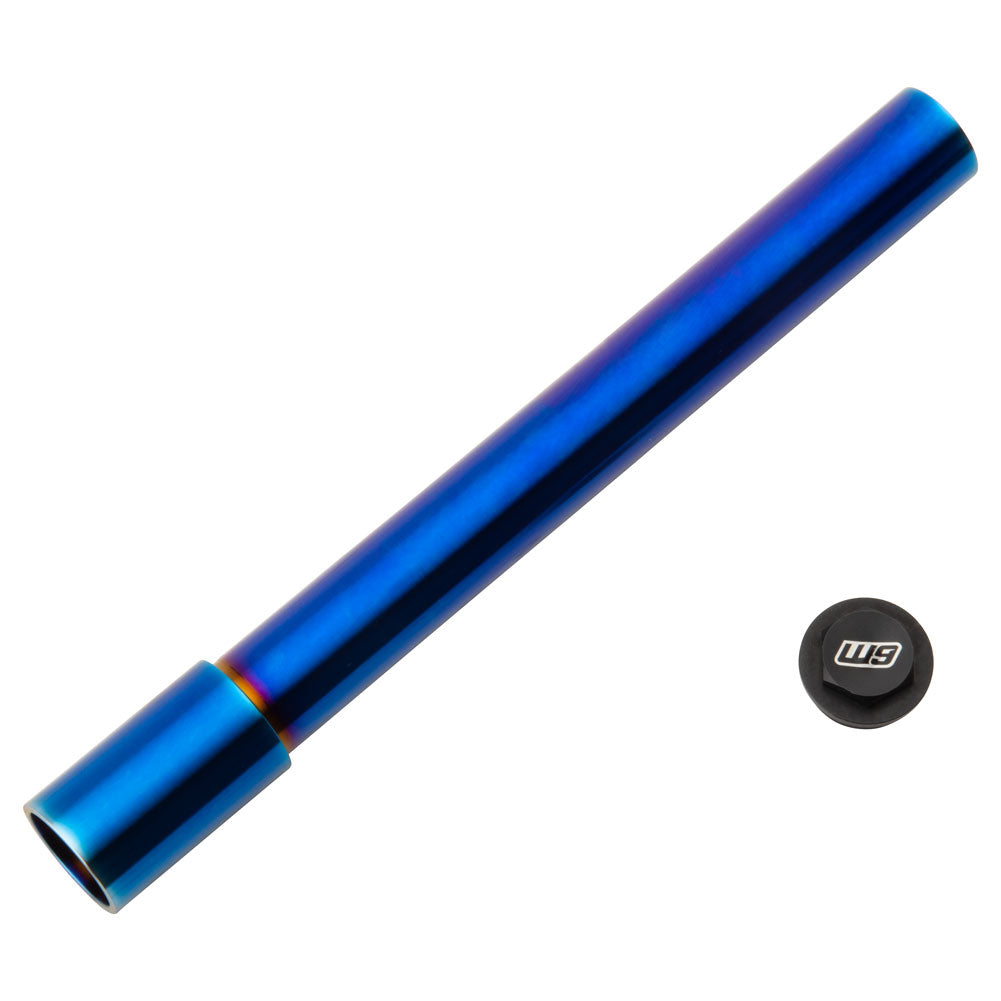 Warp 9 Titanium Front Axle 22mm Burnt Blue