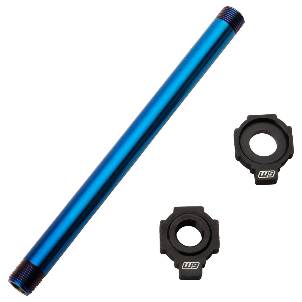 Warp 9 Titanium Rear Axle 20mm Burnt Blue