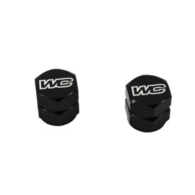 Works Connection Valve Caps Black